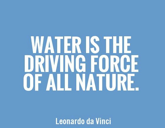 Leonardo da Vinci: "Water is the driving force of all nature."